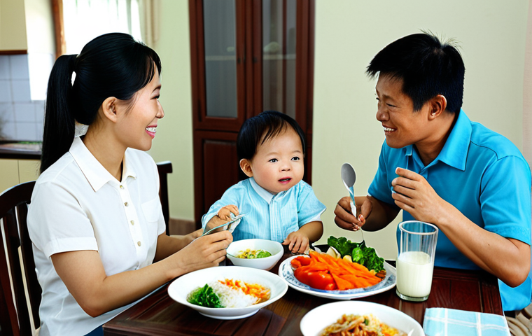 아기 첫걸음마 도와주는 방법 - **

"A Vietnamese father and baby, fully clothed and in appropriate attire, playing together. The fa...