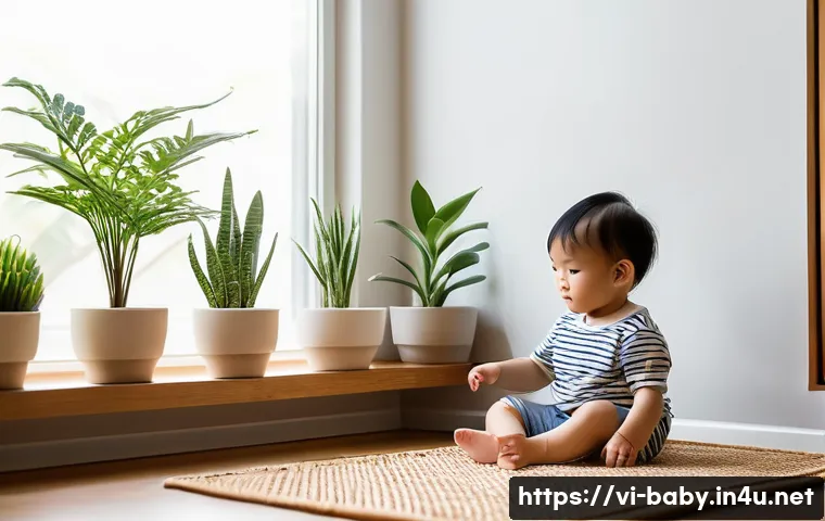 아기 놀이 공간 꾸미기 - **Prompt:** A cozy and sunlit child's play corner in a modern, minimalist Vietnamese home. Soft morn...