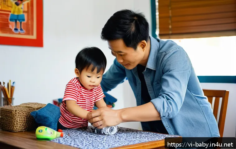 아기와 아빠 육아 체험 관련 이미지 1